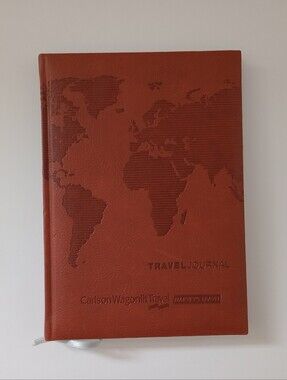 Castelli Travel Journal Made in Italy Embossed World Map Carlson Wagonlit
